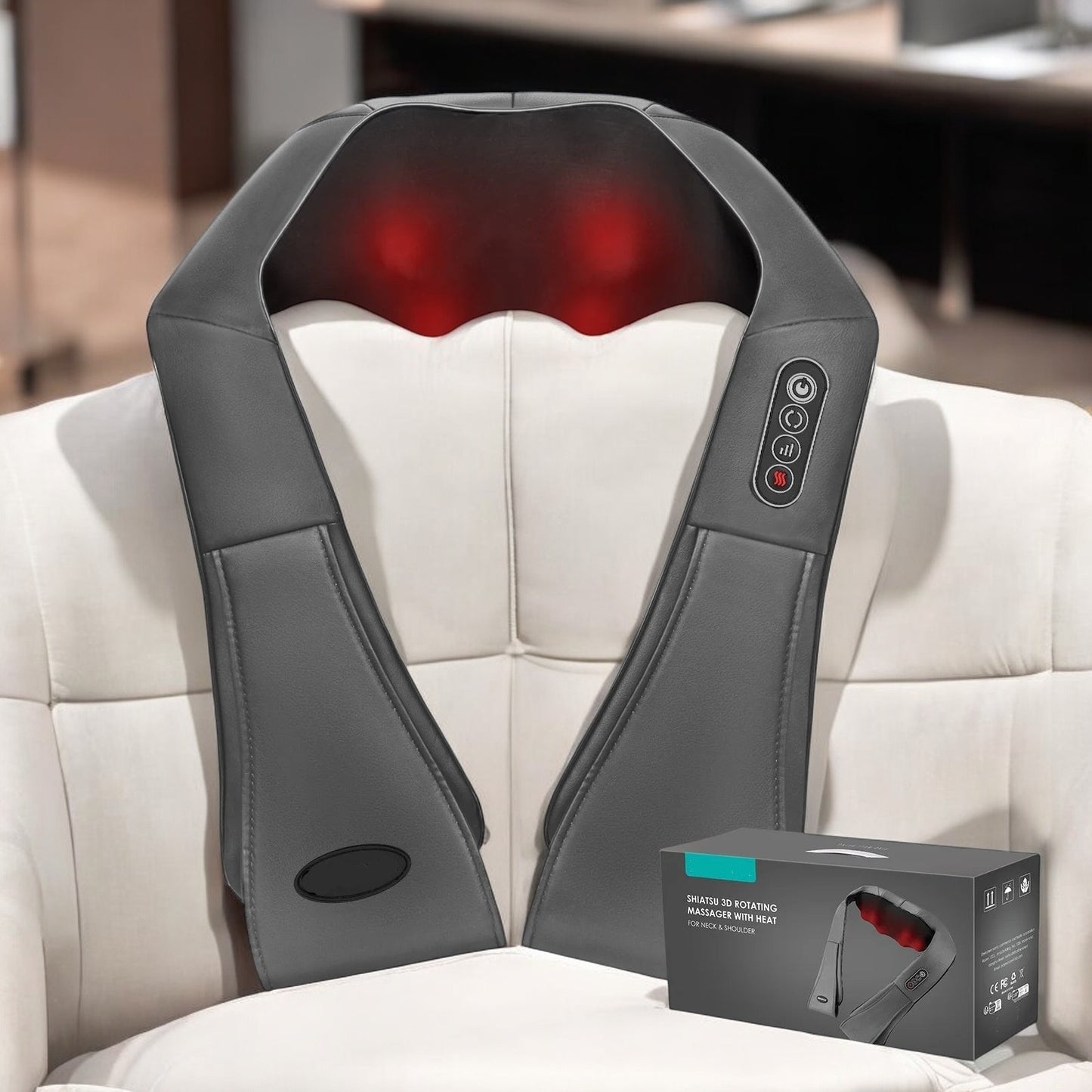 Neck and Shoulder Massager with Soothing Heat